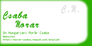csaba morar business card